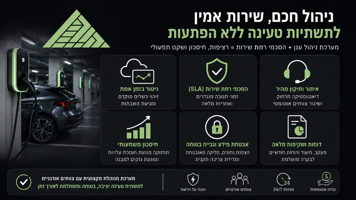 אינפוגרפיקה: תשתיות טעינה לניהול ותחזוקה